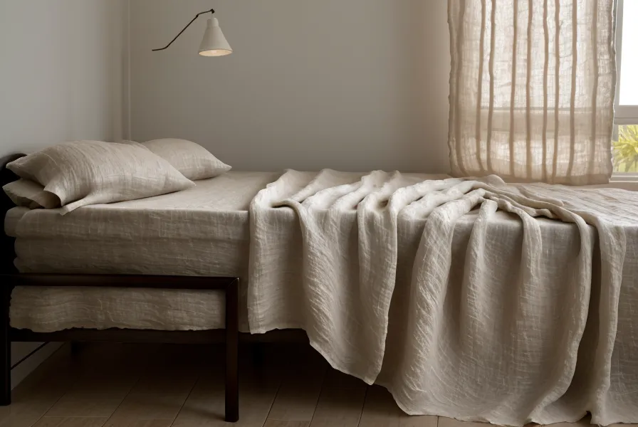 High-quality Egyptian cotton sheets and silk pillowcase on a cooling bed.