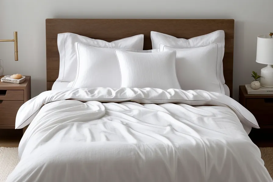 Close-up of a breathable cotton percale weave, the loose weave hot sleepers should look for in cooling bedding