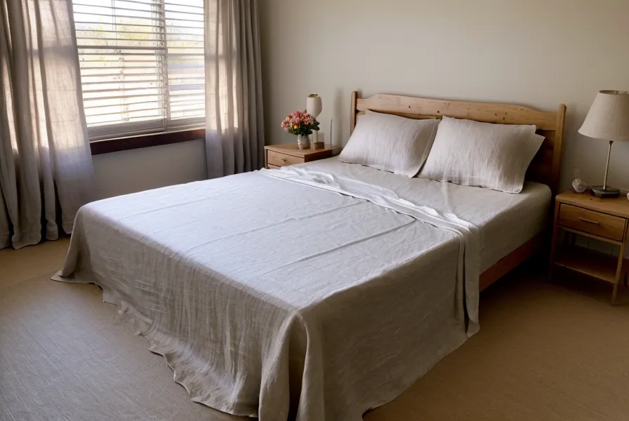 BedJet 3 air nozzle installed under a top sheet at the foot of a bed.