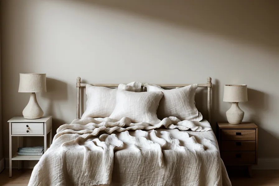 A BedJet cooling air nozzle installed under the sheets of a made bed.