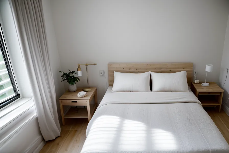 A BedJet 3 active cooling unit installed at the foot of a bed.