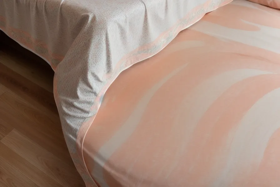 Detail shot of the PeachSkinSheets moisture-wicking microfiber fabric texture.
