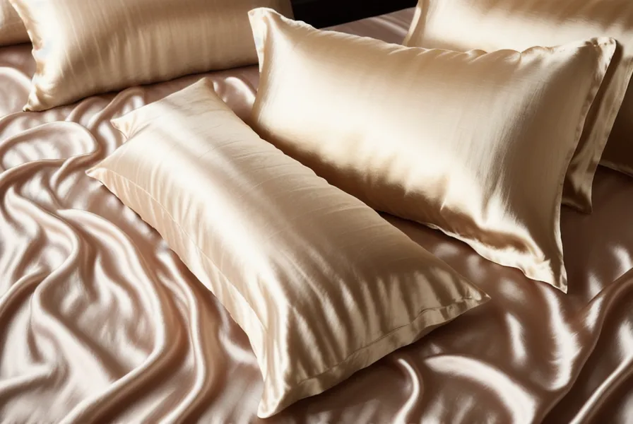 Blissy mulberry silk pillowcase on the test bed, a moisture-wicking pick for hot sleepers in a dry desert climate